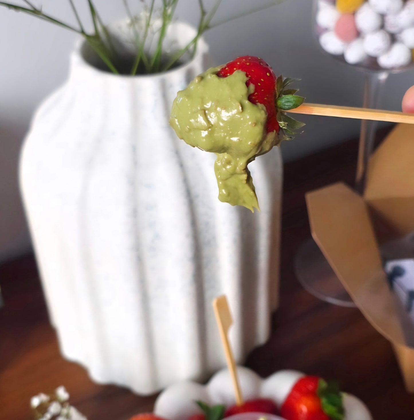 Easter Strawberries & Pistachio Crunch Dip