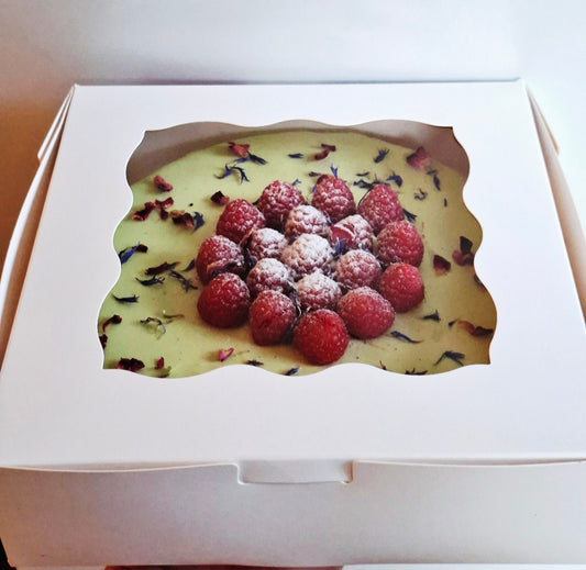 Whole Matcha & White Chocolate Raspberry Cheesecake 7"