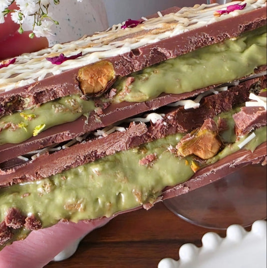 Pistachio Feuilletine Chocolate Bar (510g)